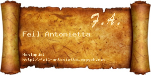 Feil Antonietta névjegykártya